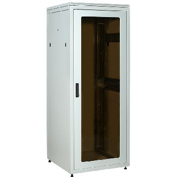 Шкаф сетевой 19 LINEA N 24U 800х800мм стеклянная передняя дверь задняя металлическая серый