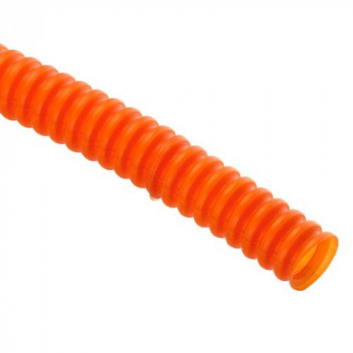 Труба гофрированная ПНД с зондом оранжевая d20мм(100м) Plast PROxima