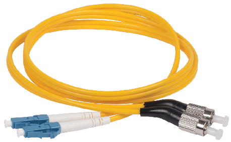 Шнур оптический коммутационный переходной (патч-корд) для одномодового кабеля (SM) 9/125 (OS2) FC/UPC-LC/UPC двойного исполнения (Duplex) LSZH 3м