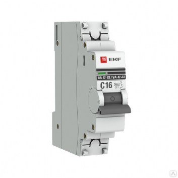 Выключатель автоматический однополюсный 20А С ВА47-63 6кА PROxima