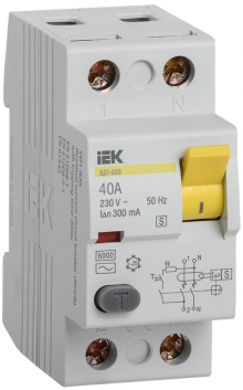 Выключатель дифференциального тока (УЗО) ВД1-63S 2Р 40А 300мА