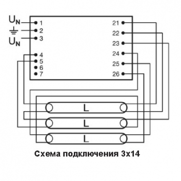 Электронный пускорегулирующий аппарат ЭПРА ЛЛ 3.4x14 QTP5 3.4x14 встраиваемый