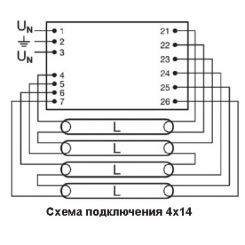 Электронный пускорегулирующий аппарат ЭПРА ЛЛ 3.4x14 QTP5 3.4x14 встраиваемый
