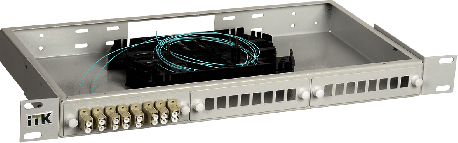 Кросс 1U укомплектованный SC (duplex) 12шт (OM4)