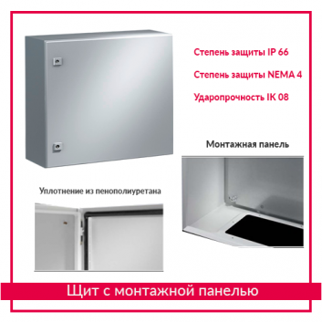 AE Щит с монтажной панелью ЩМП 600x600x350 мм IP66