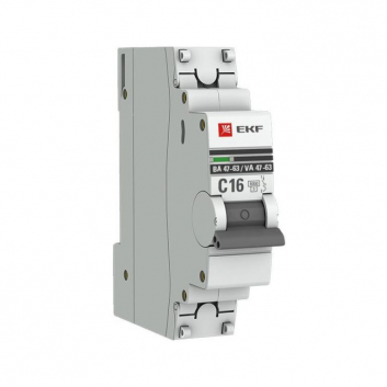 Выключатель автоматический однополюсный 20А С ВА47-63 4.5кА PROxima