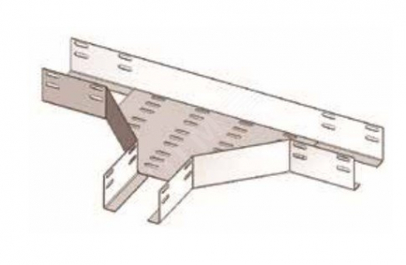 Лоток тройниковый перфорированный ОТ 100х100 УТ1,5, оцинкованный лист, S1,5