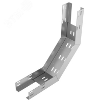 Лоток перфорированный КП 200х65-90 УХЛ1 для поворота трассы вверх на 90 покрытие 10-18 мкм S1 оцинкованный