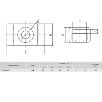 Площадка монтажная под винт ПМО 22х16 (ч) (100шт.) (Fortisflex)