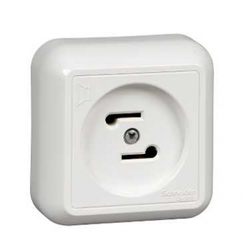 ПРИМА Розетка радио наружная белая