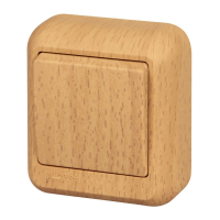 ПРИМА Выключатель одноклавишный наружный 10А бук