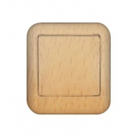 ПРИМА Выключатель одноклавишный наружный 10А бук