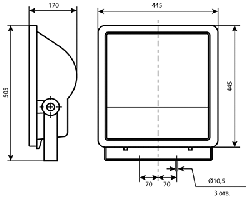 Прожектор ГО-29-250-001 симметричный встроенный ПРА IP65