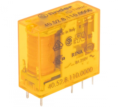 Реле РСВ 8А 2СО АС выводы с шагом 5мм