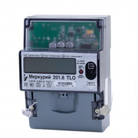 Счетчик электроэнергии  Меркурий 201.8 TLO  5(80)Акласс точности 1/2 ЖКИ,DIN, модем PLC-II,встроенное реле